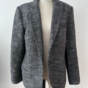 Isabel Marant Charcoal Tweed Double-Button Blazer